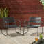 Chaise: fer noir mat, rendant la cour et le patio plus attrayants, 25,2 po De 13,41 lb à 23,85 de profondeur,
