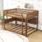 Full Over Full Wooden Bunk Bed with Integrated Storage and Lighting-85757313
