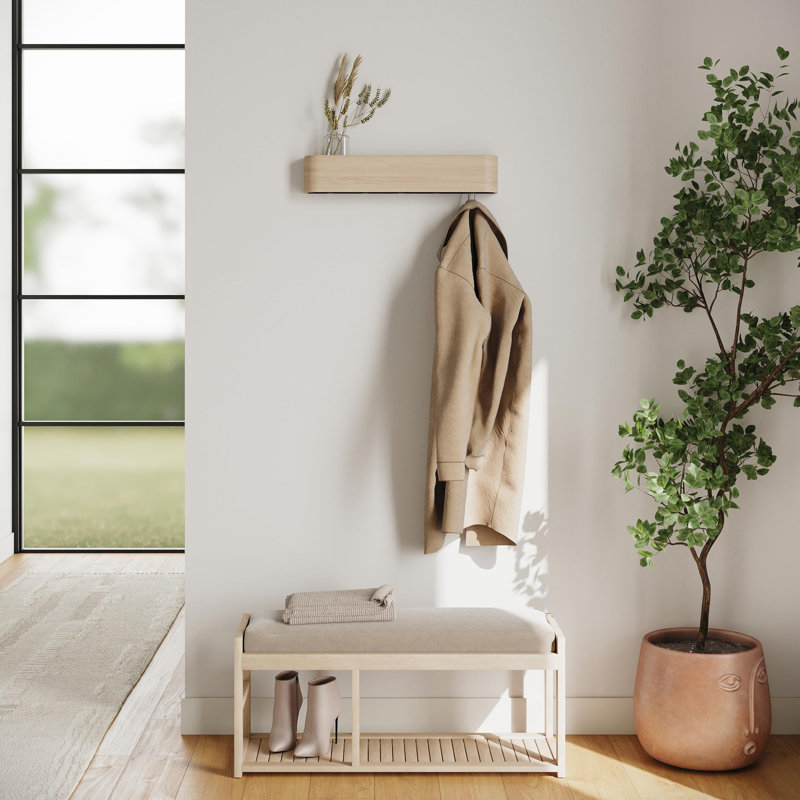 Wall-Mounted Coat Rack, Natural