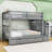 6 Drawers Full Over Full Bunk Bed With Storage Staircase-1287678929