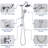 6 Inch Rain Shower Head With Handheld Shower Head Bathroom Rain Shower System-126529044