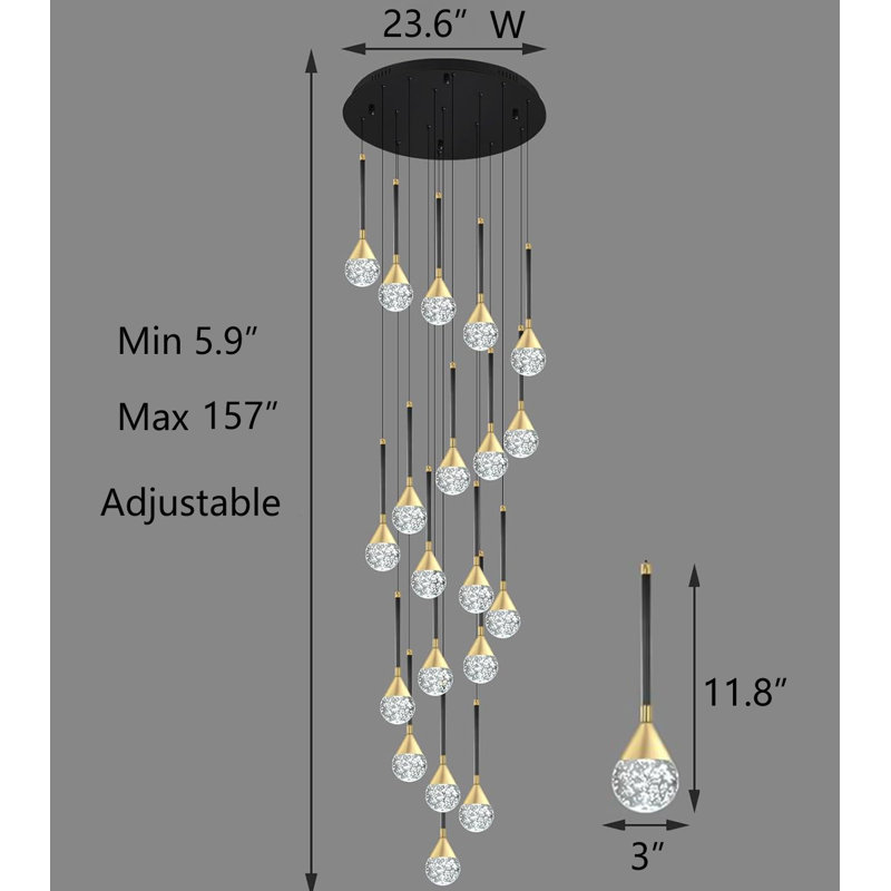 20 - Light Dimmable Chandelier