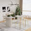 Ensemble de salle à manger rectangulaire à double piédestal avec table de salle à manger de style crème-299976012-299976011-301154028