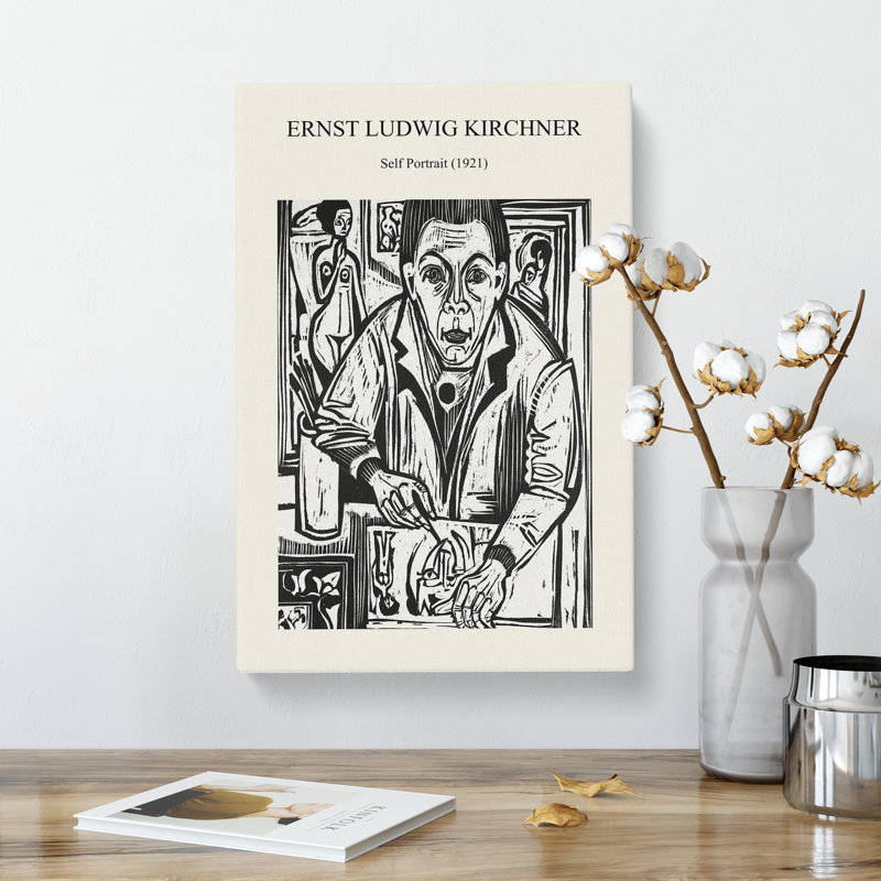 Self Portrait by Ernst Ludwig Kirchner - Wrapped Canvas, 76cm H x 50cm W x 3cm D