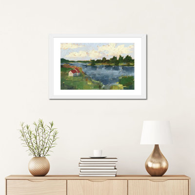 "Lakeside cottages I" par Ethan Harper, reproduction d’art