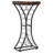 Freestanding Black Wine Rack with Wood Tabletop, Floor Wine Bottle Storage Stand Holds 15 Bottles for Home Bar Kitchen Dining Room