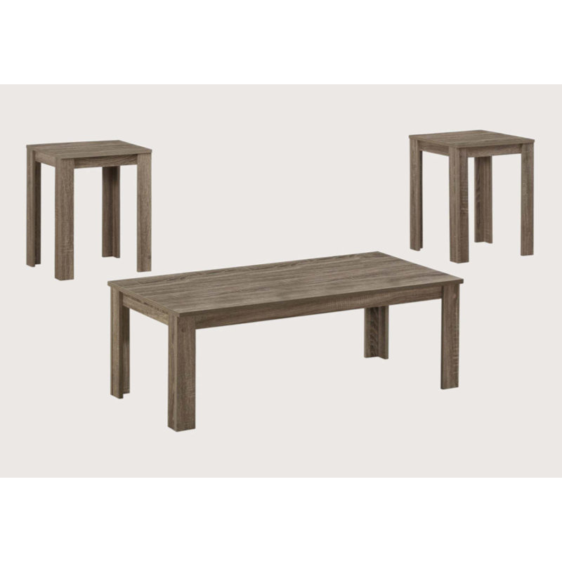 Table Set, 3Pcs Set, Coffee, End, Side, Accent, Living Room, Laminate, Transitional, Taupe