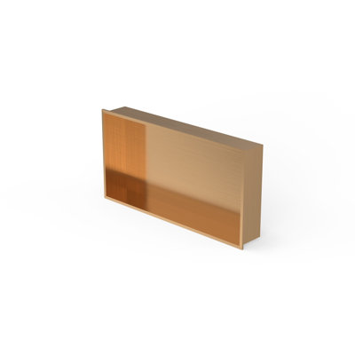 Niche de douche encastrée Badeloft l 24,4 po x H 12,6 po NS-03-BRG en or rose brossé