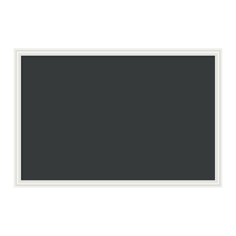 30 x 20 Inch Black Magnetic Chalkboard with White MDF Frame