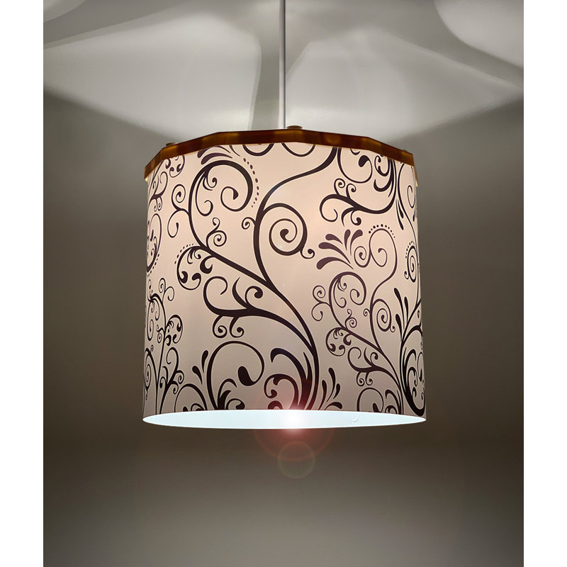 Alyson 25cm H Polypropylene Drum Pendant Shade ( Spider )