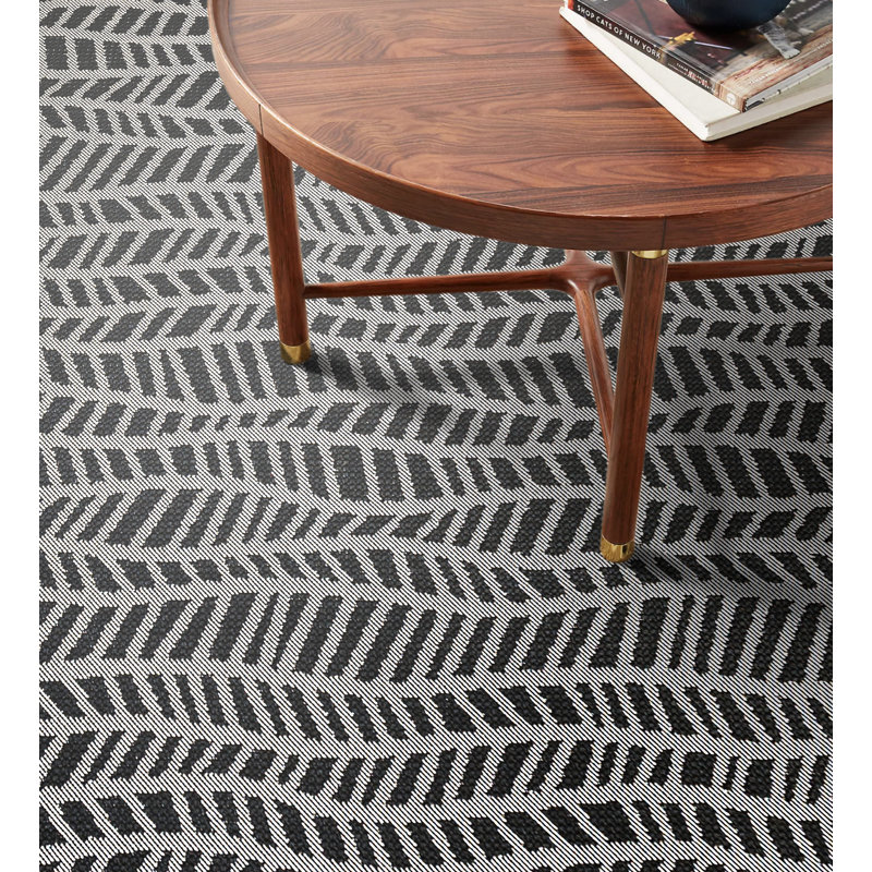 Annaliya Chevron Indoor / Outdoor Rug, Rectangle 6'6" x 9'