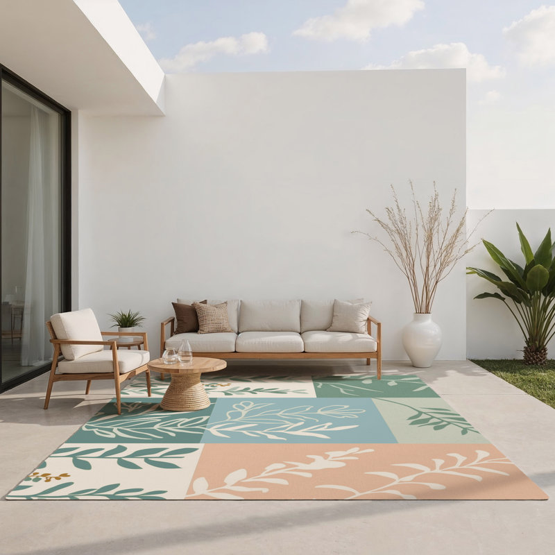 Tapis intérieur et extérieur Garden Shadows, Rectangle 5 pi x 7 pi