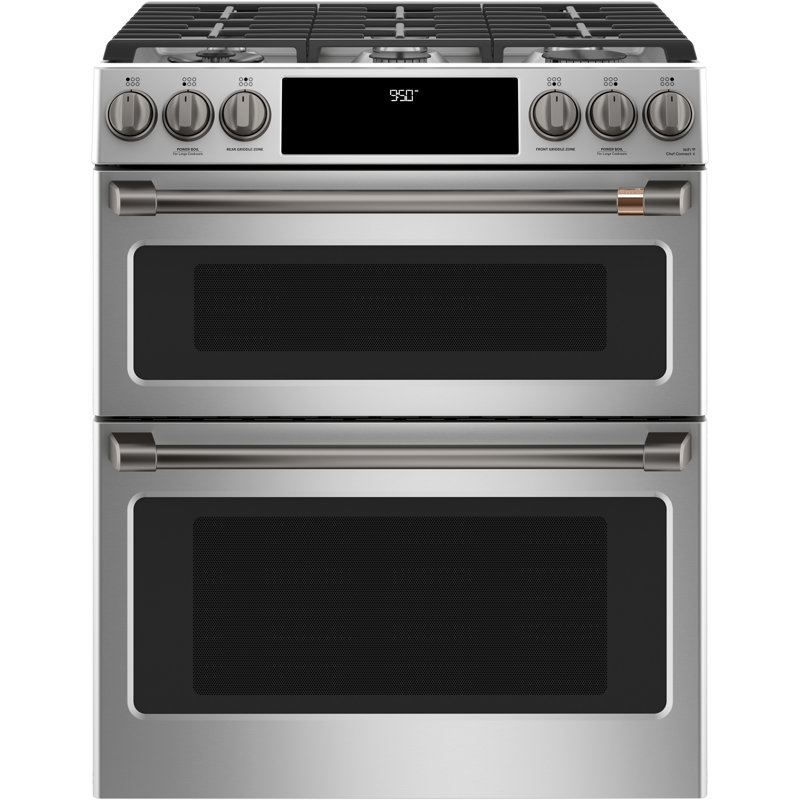 Front Control Gas Range Handle Kit, Brushed Black