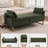 66"W Upholstered Flip Top Teddy Storage Bench King Size with Gold Legs,Curverd Armrest and 2 Pillows -1313504610