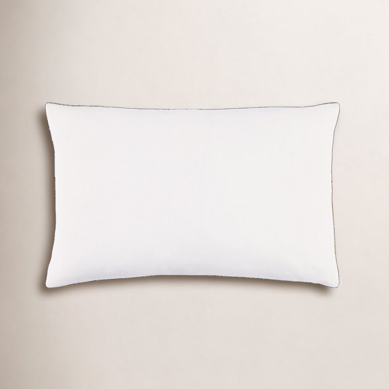 Caigan Accent Pillow, Polyester, Mustard/White