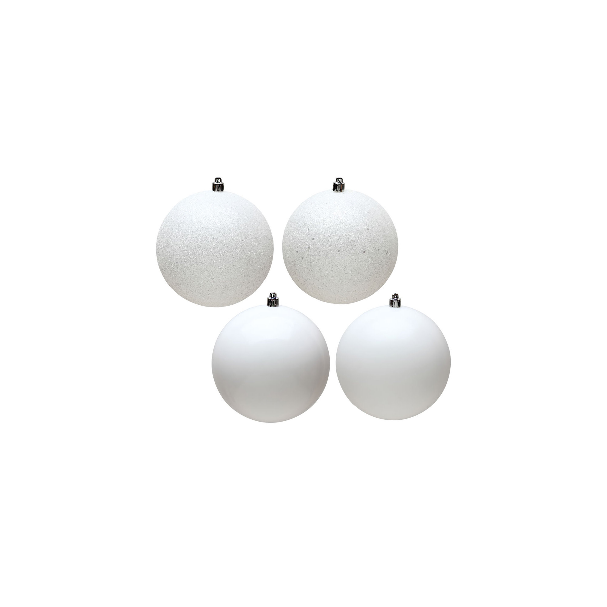 Holiday Décor Ball Ornament, 20, White, 2.75" H x 2.75" W x 2.75" D