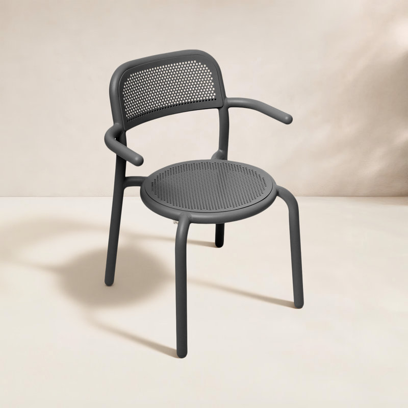 Toní Stacking Patio Dining Armchair, Anthracite