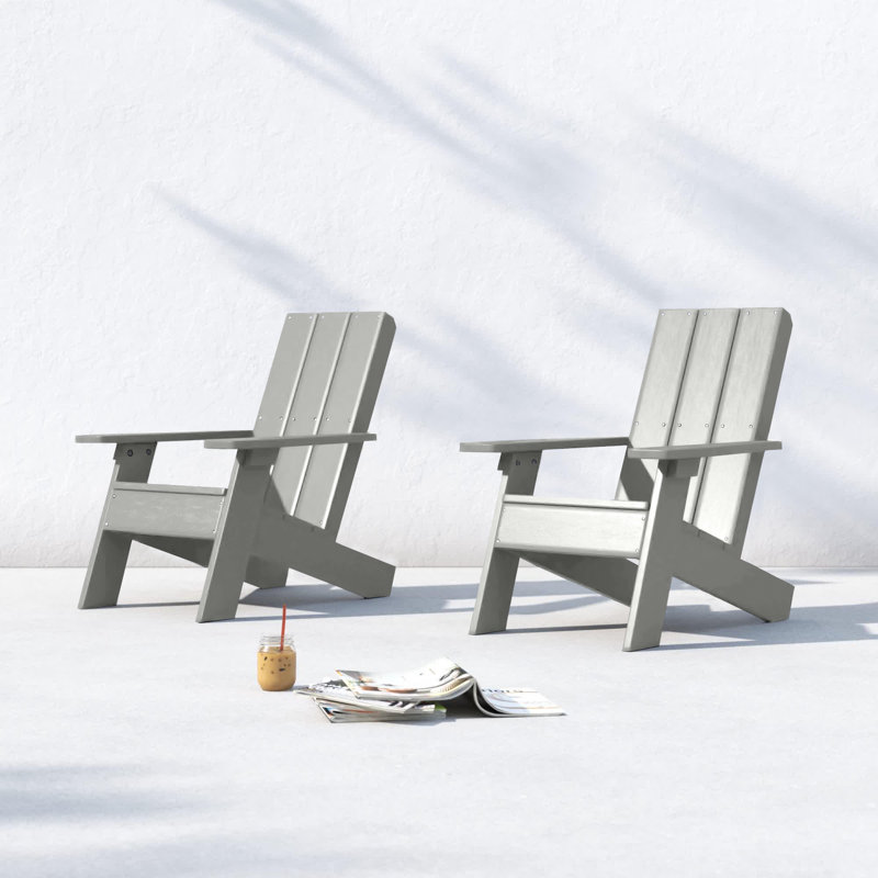 Byrnes Outdoor Adirondack Set, Coastal Teak