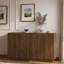Buffet moderne cannelé avec tablettes réglables et poignées en métal-1870101163