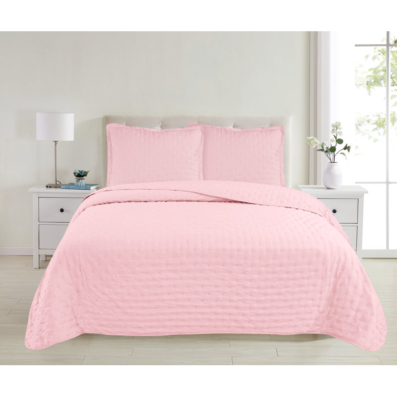 Standard Quilt, Queen Quilt + 2 Queen Shams, Rose