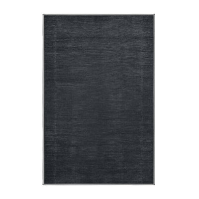 Tapis gris uni lavable à la machine