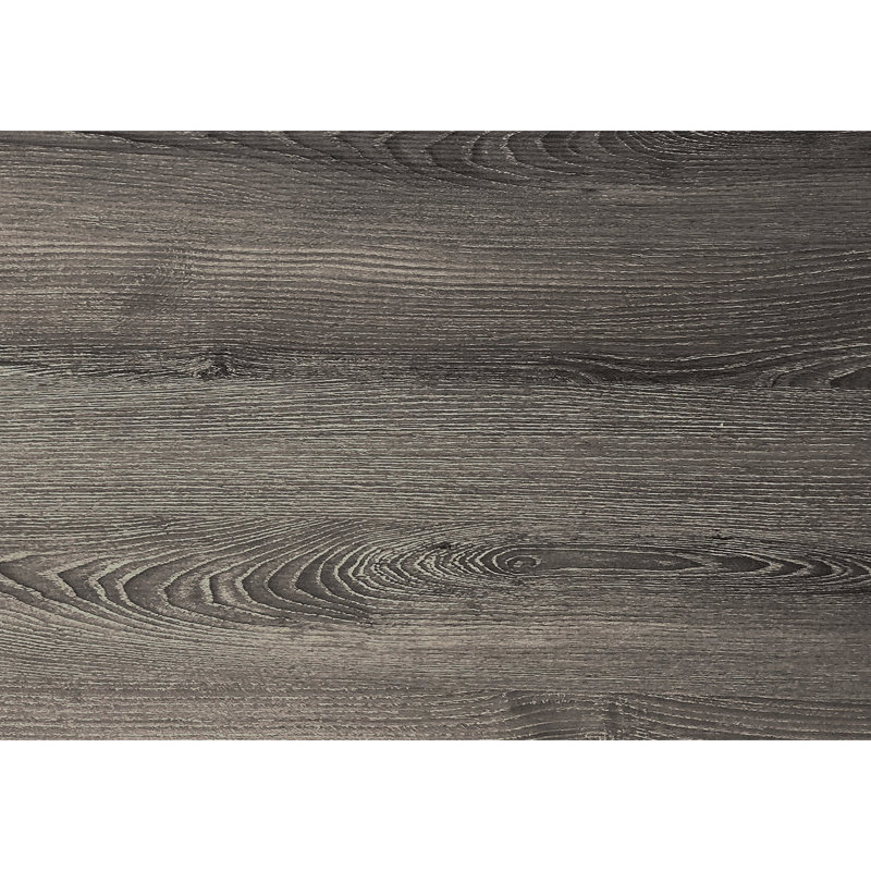 Boîte de rangement contemporaine à roulettes - Compartiment de rangement moderne en stratifié taupe foncé et métal