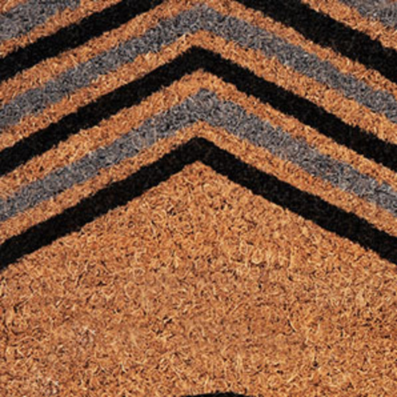 Go Away Black and Natural Coir Outdoor Door Mat