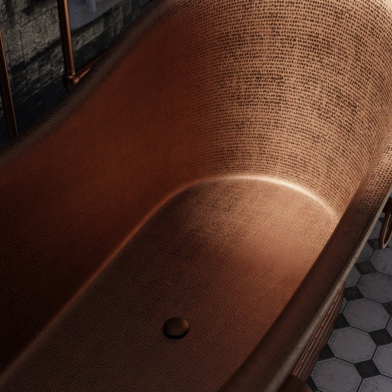 1750mm x 780mm Freestanding Copper Bathtub
