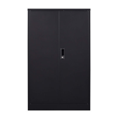 Armoire de rangement en métal durable avec portes verrouillables, tablette réglable et pliage facile pour la maison, le bureau et le garage
