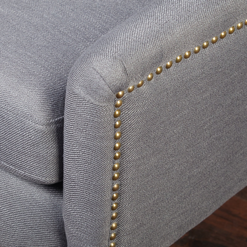 Fauteuil en polyester 29,9 po Beauford, Mélange de polyester gris
