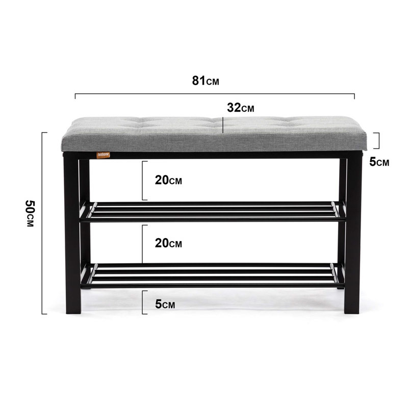 6 Pair Shoe Storage Bench