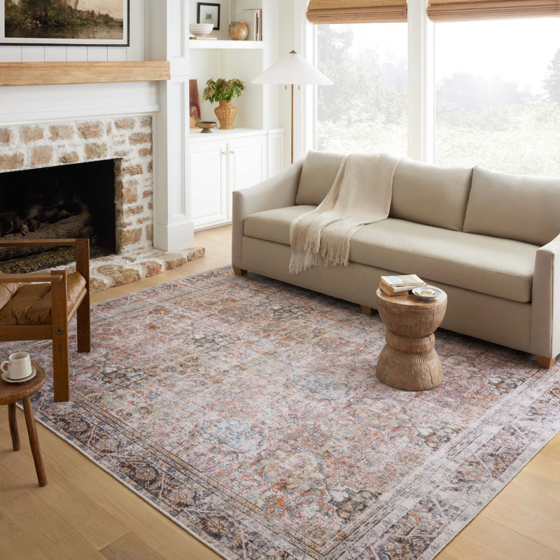 Adrian Oriental Black Synthetic 42"x66" Stain-Resistant Rug