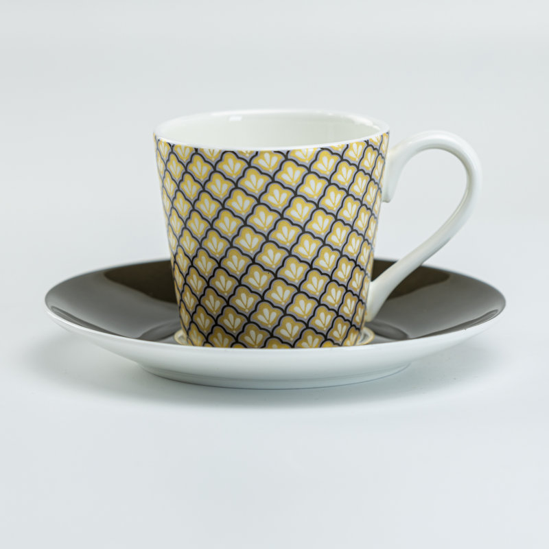 Ensemble de 2 tasses à espresso en porcelaine brune
