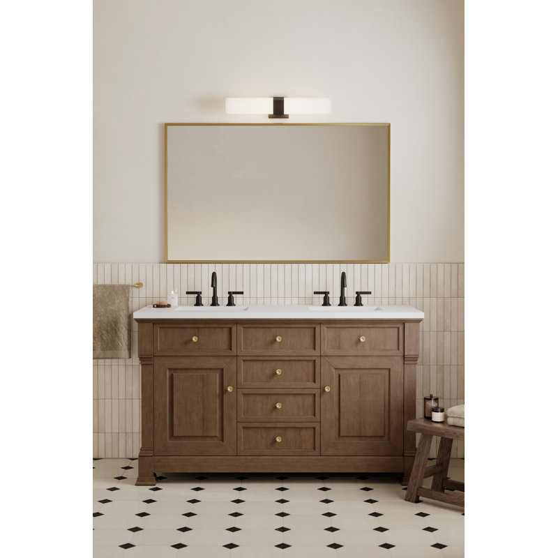 Delgada 24" 2-Light Bath Bar, Black