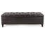 Banc de repose-pieds polyvalent avec rangement spacieux, surface en polyuréthane, pieds en bois d'hévéa et capacité de 300 lb pour les intérieurs modernes
