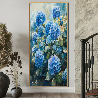 Hydrangeas In The Summer Breeze I - Hydrangea Canvas Print Wall Art