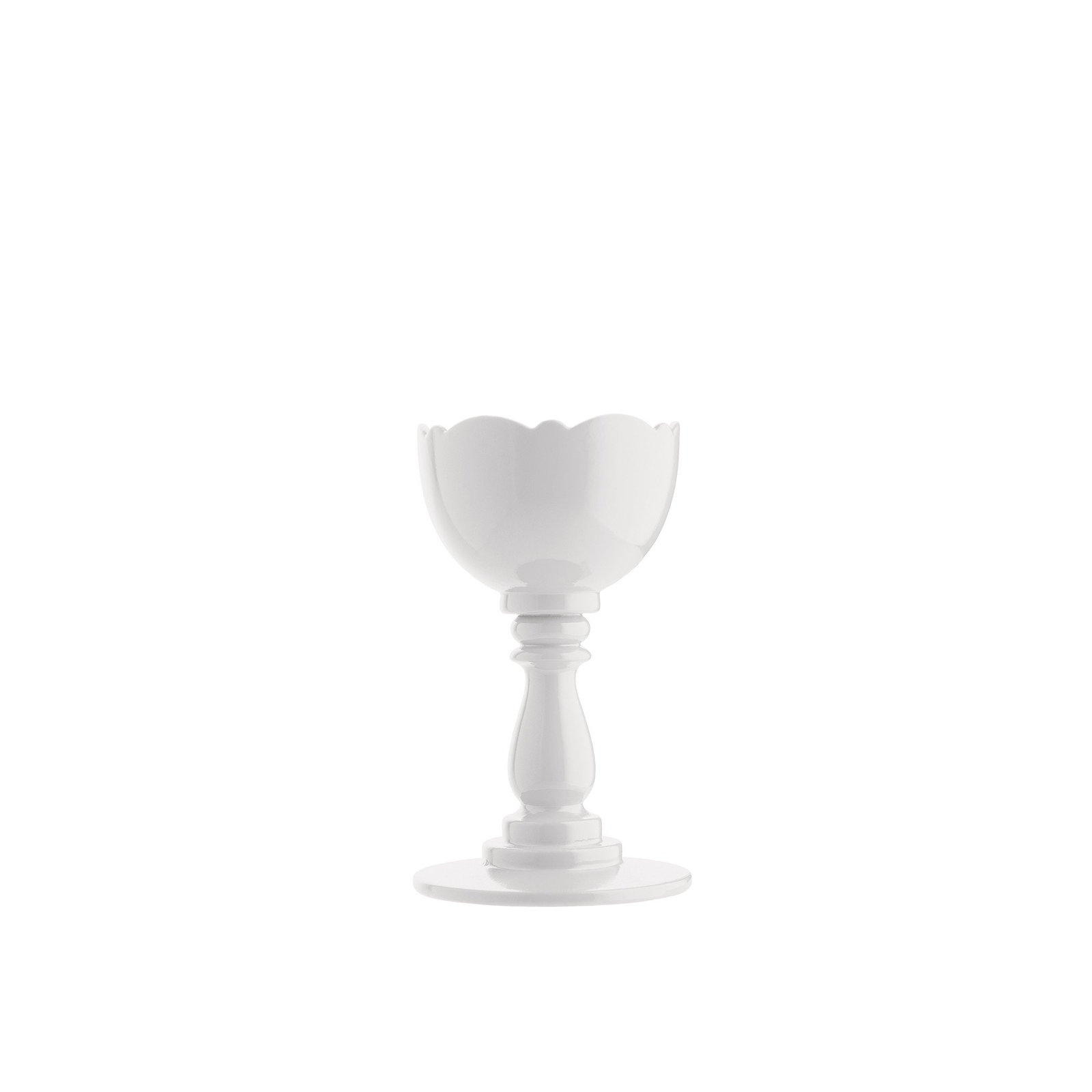 Dressed Egg Cup with Spoon, White
