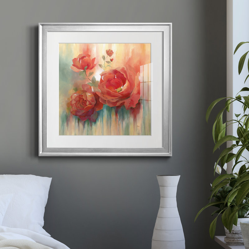 Arbor Red III - reproduction de photo sur papier encadrée, H 30,5 po x l 30,5 po x P 1,5 po, Papier avec cadre argenté