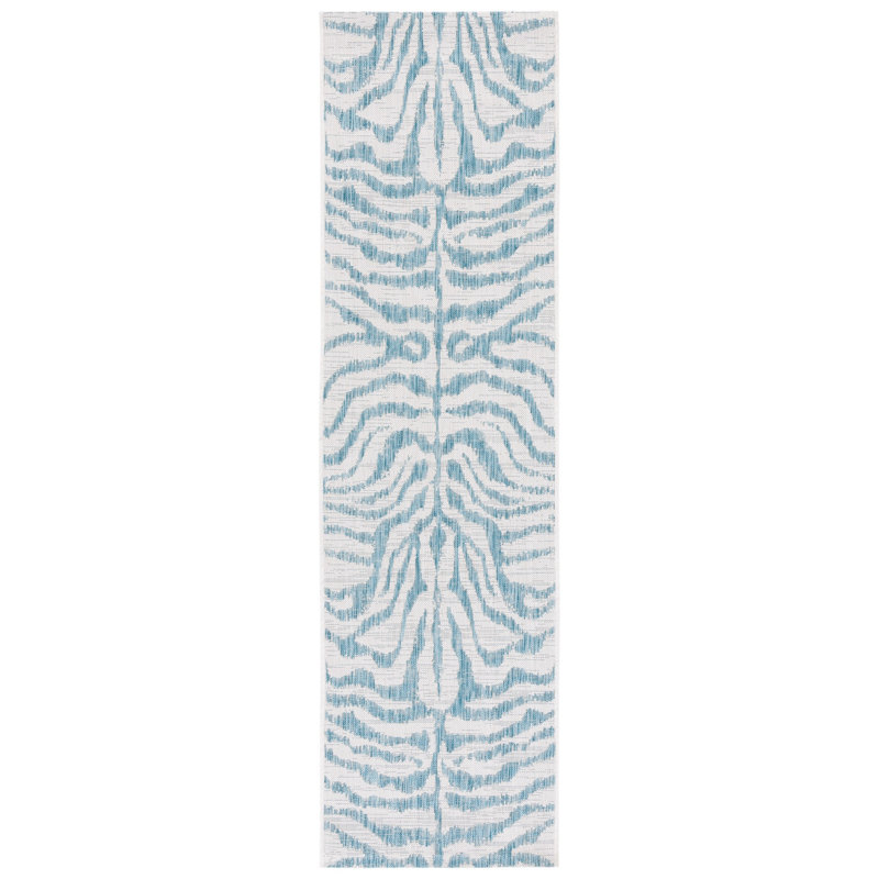 Tapis d'intérieur / extérieur à imprimé animal Emira Performance, Tapis de couloir 2 pi 3 po x 8 pi