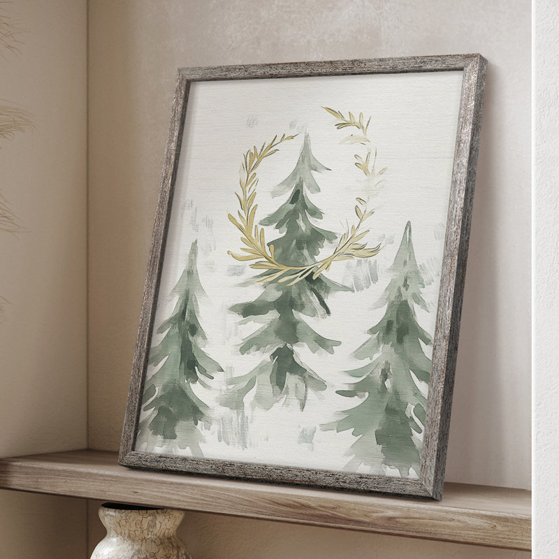 «Christmas Holiday», art encadré en bois massif, H 11 po x l 9 po