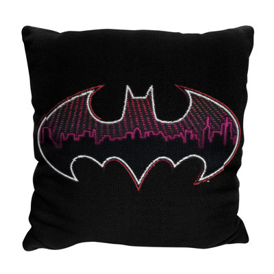 Warner Bros. Batman Team Up Signa Jacquard Pillow, Superhero Decor, 20x20 Inches