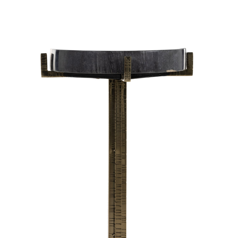 Jonty Solid Wood End Table, Dark Petrified Wood
