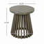 Table d'appoint d'extérieur en bois d'acacia pour le patio, table basse ronde pour la cour arrière, pelouse et balcon