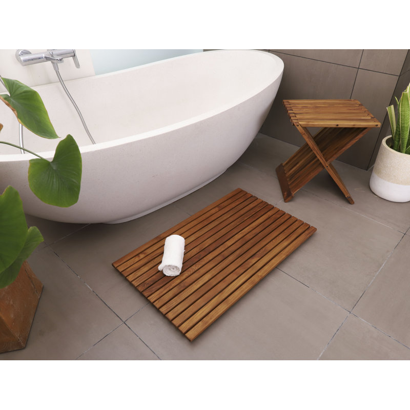 Drumcullen Teak Non-Slip Bath Rug
