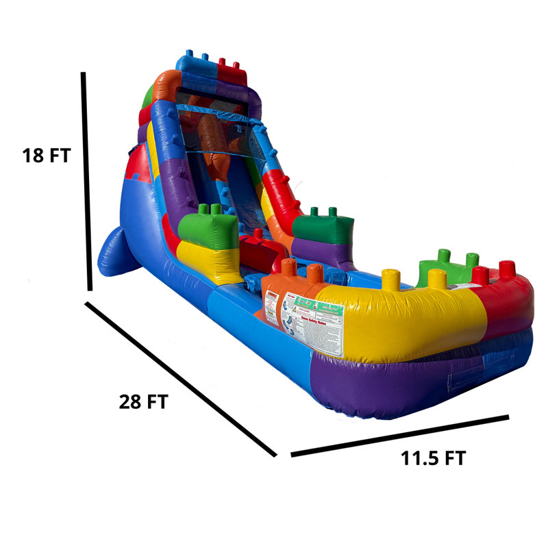 18 Ft Light-brick Blaster Water Slide