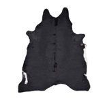 Natural Cowhide Area Rug in Black