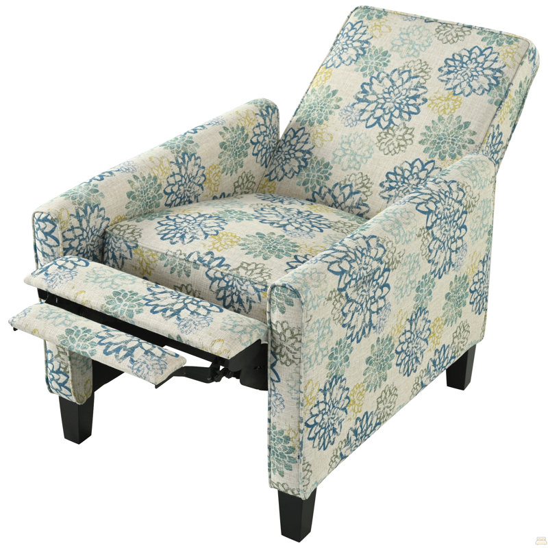 Fauteuil inclinable rembourré de 70 cm (27,5 po) avec dossier inclinable et pieds en hêtre massif
