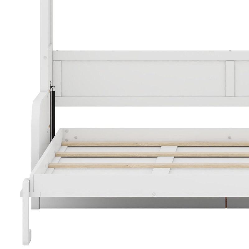 Lit escamotable peu encombrant avec canapé intégré, bureau de travail et armoire de rangement
