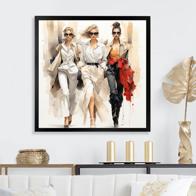 Personnages de mode sur une promenade II - art mural tendance