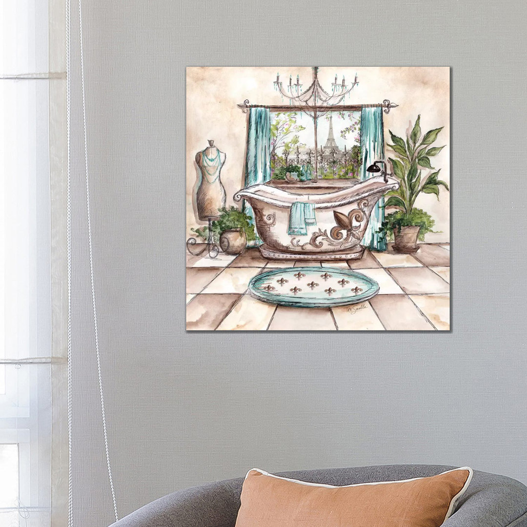Paris Bath I by Tre Sorelle Studios - Wrapped Canvas Painting